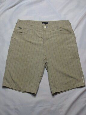 GOTCHA mens SHORTS vertical stripe TAN lightweight SKATER surf SUMMER SIZE 34